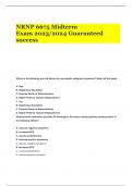 NRNP 6675 Midterm Exam 2023/2024 Guaranteed success