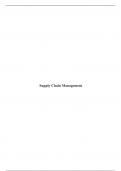 Supply Chain Management