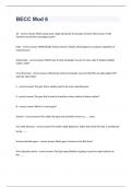 BECC Mod 6 questions with 100% correct answers rated A=