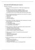 NR 283 PATHOPHYSIOLOGY QUIZ 5  QUESTIONS CORRECTLY ANSWERED / LATEST UPDATE VERSION / GRADED A+