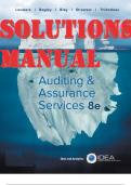 SOLUTIONS MANUAL for Auditing & Assurance Services 8th Edition by Louwers, Bagley, Blay, Strawser, Thibodeau, Sinason. 