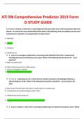 LATEST ATI RN Comprehensive Predictor 2023 Form D STUDY GUIDE