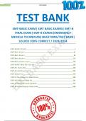 EMT-BASIC EXAM| EMT BASIC EXAMS| EMT-B FINAL EXAM| EMT-B EXAMS (EMERGENCY MEDICAL TECHNICIAN) QUESTIONS/TEST BANK| SOLVED 100% CORRECT / 2023/2024