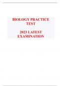 BIOLOGY PRACTICE TEST 2023 LATEST EXAMINATION