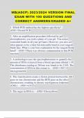 MB(ASCP) 2023/2024 VERSION FINAL EXAM WITH 100 QUESTIONS AND CORRECT ANSWERS/GRADED A+ 