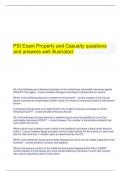  PSI Exam Property and Casualty questions and answers well illustrated.