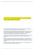  CLC-222 Contracting questions and answers 100% guaranteed success.