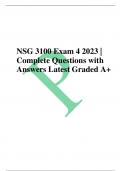 NSG 3100 Exam 4 with complete solutions(2023 Actual test)