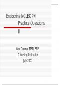 Endocrine NCLEX PN Practice Questions II