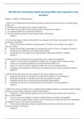 NR 442 ATI Community Health Nursing FINAL Exam Questions And Answers