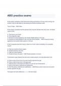 ABO Practice Exam 2023/2024 update (A+ GRADED)