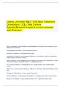      Liberty University NBST 515 New Testament Orientation I (ICE): The General Epistles/Revelation questions and answers well illustrated.