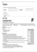 AQA  GCSE CHEMISTRY Foundation Tier Paper 1 JUNE 2023 QUESTION PAPER