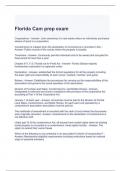 Florida Cam prep exam with correct answers