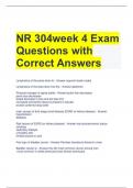 NR 304week 4 Exam Questions with Correct Answers 