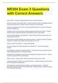 NR304 Exam 2 Questions with Correct Answers 