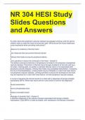 NR 304 HESI Study Slides Questions and Answers 