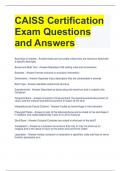 CAISS Certification Exam Questions and Answers 