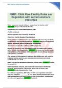 RNRF- Child Care Facility Rules and Regulation with solved solutions 2023/2024