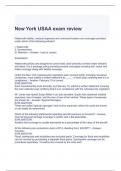 New York USAA exam review 2023/2024 questions and answers