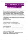 NURS 535 Exam #1 With Complete Solution