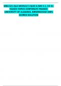 MBA 621-QLA MODULE 3 QUIZ A (MO 3.1, CO 3)  FA2023 TOPICS CORPORATE FINANCE UNIVERSITY OF ALABAMA, BIRMINGHAM 100% SCORED SOLUTION