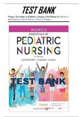 Test Bank For Wong's Essentials of Pediatric Nursing 11th Edition by Marilyn J. Hockenberry; David Wilson; Cheryl C Rodgers