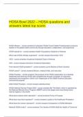  HOSA Bowl 2022 – HOSA questions and answers latest top score.