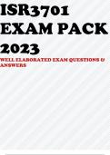 ISR3701 EXAM PACK 2023 