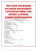 TEST BANK FOR MODERN DATABASE MANAGEMENT, 13TH EDITION HEIKKI TOPI, JEFFREY A HOFFER, RAMESH VENKATARAMAN