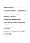 Pulmonary (APEA) Questions & Answers 2023 ( A+ GRADED 100% VERIFIED)