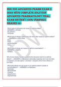 NSG 533 advanced pharm exam 2 2023 with complete solution Advanced Pharmacology Final Exam Review (100% Verified) GRADED A+