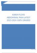 KAREN FLOYD ABDOMINAL PAIN LATEST 2023-2024 100% GRADED