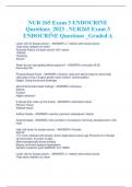 NUR 265 Exam 3 ENDOCRINE Questions_2023 . NUR265 Exam 3 ENDOCRINE Questions 