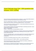   Sarah Michelle page 234 – 256 questions and answers 100% verified.