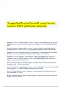  Google Certification Exam #1 questions and answers 100% guaranteed success.