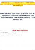 NRNP 6645 Final Exam (Latest-2023/2024, 100 Q & A) / NRNP 6645N Final Exam / NRNP6645 Final Exam / NRNP-6645N Final Exam: Walden University | 100% Verified Q & A | NRNP 6645 Final Exam (Latest-2023/2024, 100 Q & A) / NRNP 6645N Final Exam / NRNP6645 Final