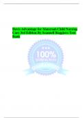 Davis Advantage for Maternal-Child Nursing Care 3rd Edition By Scannell Ruggiero Test Bank Chapter 1.Core Concepts of Maternal and Pediatric Healthcare Across the Continuum MULTIPLE CHOICE • A patient chooses to have the certified nurse midwife (CNM) prov