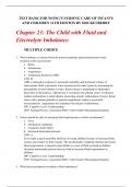 Chapter 23: The Child with Fluid and Electrolyte Imbalance   Test Bank for Wong's Nursing Care of Infants And Children 11th Edition by Hockenberry