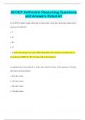 AFOQT Arithmetic Reasoning Questions and Answers Rated A+