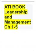 ATI BOOK  Leadership and Management  Ch 1-5