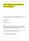 HESI Maternity/Pediatric Remediation