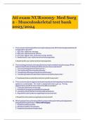  Ati exam NUR10005- Med Surg 2 - Musculoskeletal test bank 2023/2024