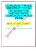 TECHNOLOGY IN ACTION COMPLETE 13TH EDITION TESTBANK (EVANS, MARTIN & POATSY, TECHNOLOGY IN ACTION SERIES)