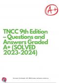 TNCC 9th Edition – Questions and Answers Graded A+ (SOLVED 2023-2024)