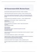 US Government EOC Review Exam Questions and Answers