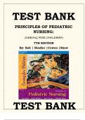 TEST BANK PRINCIPLES OF PEDIATRIC NURSING: CARING FOR CHILDREN 7TH EDITION