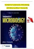 TEST BANK For Alcamos Fundamentals of Microbiology 12th Edition by Pommerville | Verified Chapter's 1 - 27 | Complete