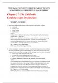 Chapter 27: The Child with Cardiovascular Dysfunction   Test Bank for Wong's Nursing Care of Infants And Children 11th Edition by Hockenberry