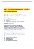 CDT Exam Questions And Verified  Correct Answers